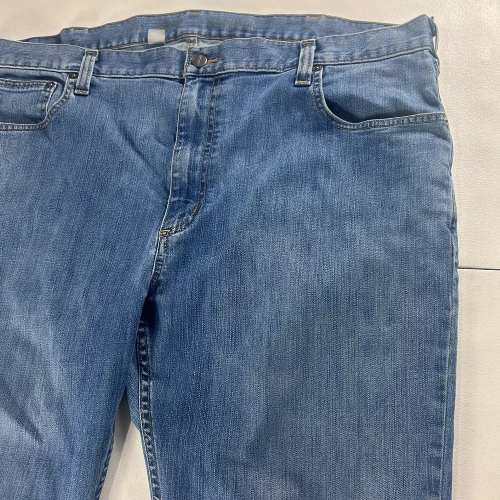 Carhartt 102804 Mens 42x30 Relaxed Fit Straight Leg Blue Stretch Denim Jeans - Picture 11 of 15